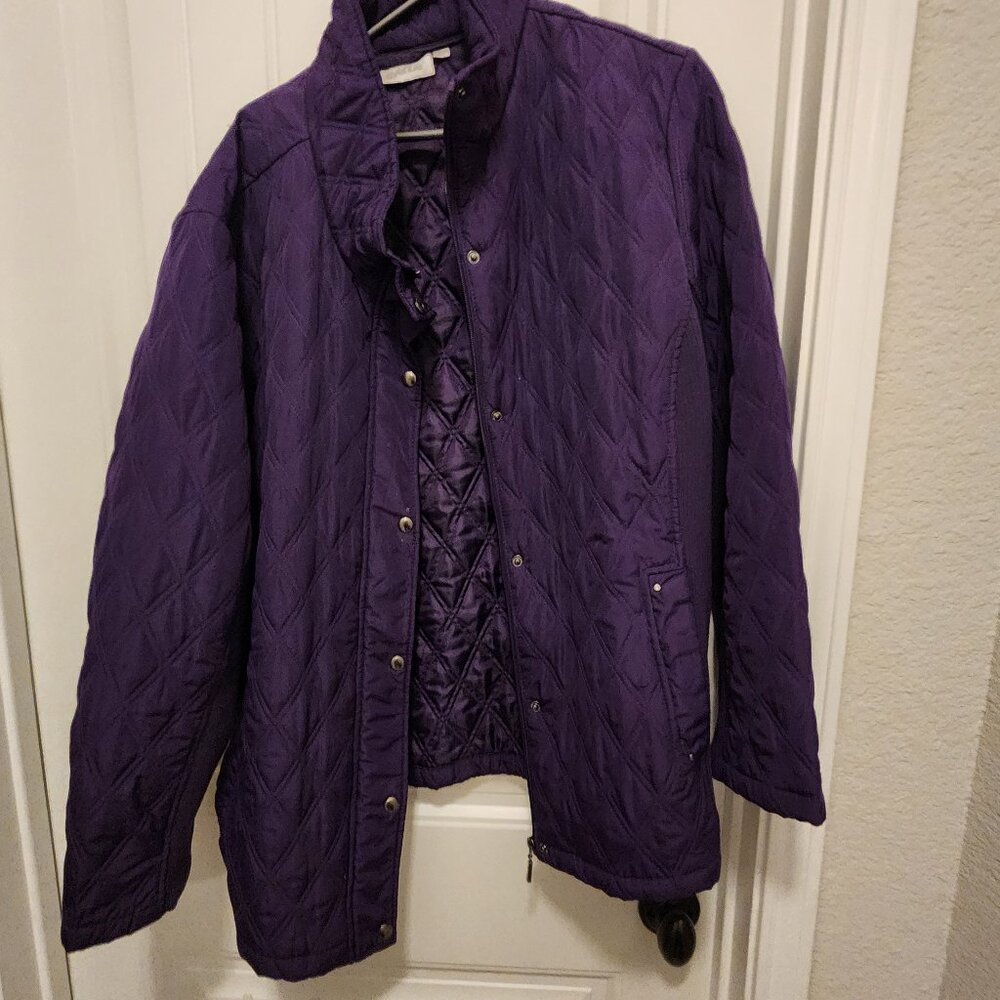 Avenue Women’s Purple Quilted Jacket size 26